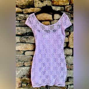 Abercrombie and Fitch purple lace dress M